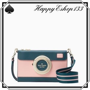 ♠️ kate spade Oh Snap Camera Box Crossbody Bag Donut Pink Multi